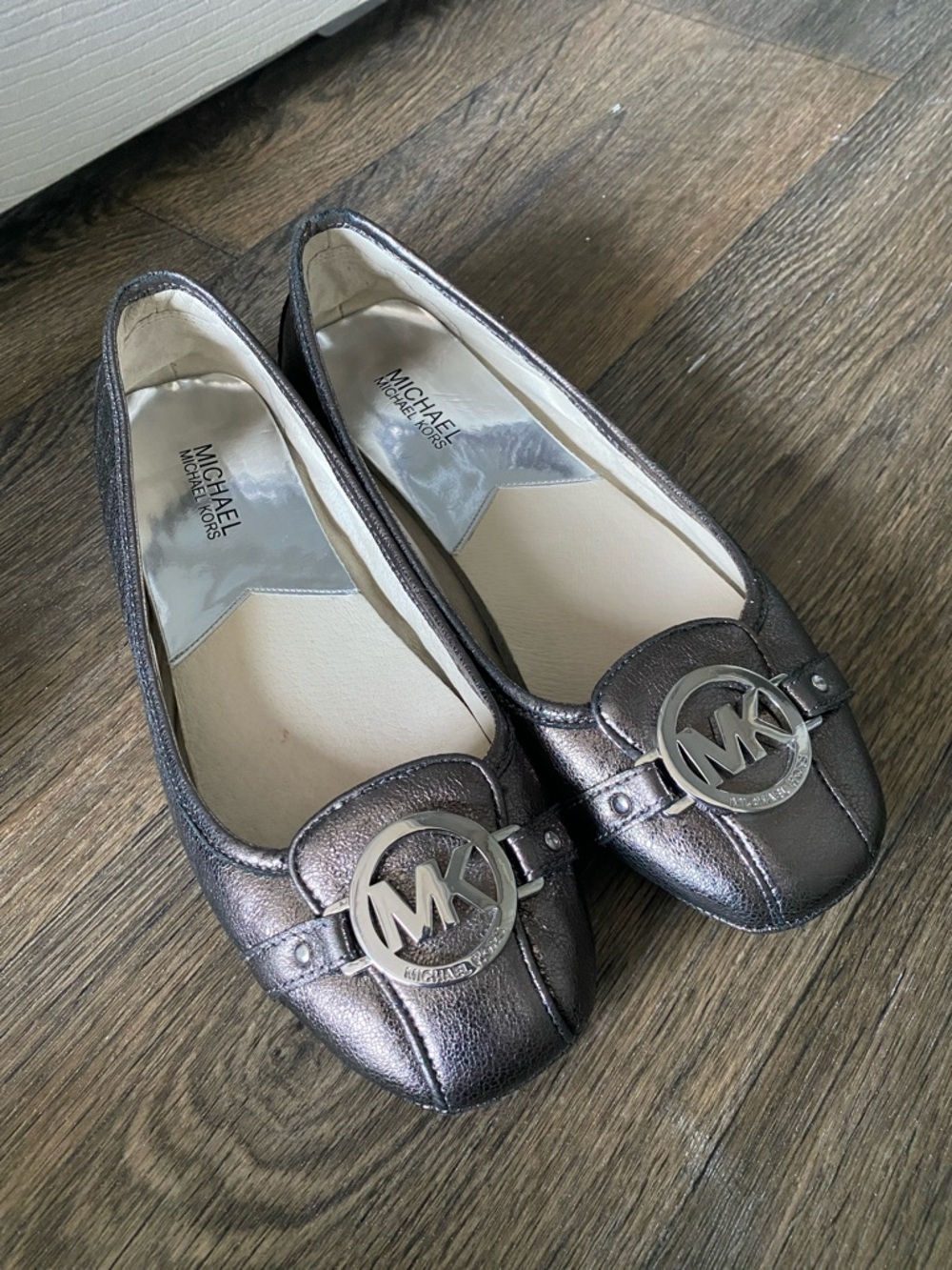 Michael Kors Fulton Metallic leather Moccasin